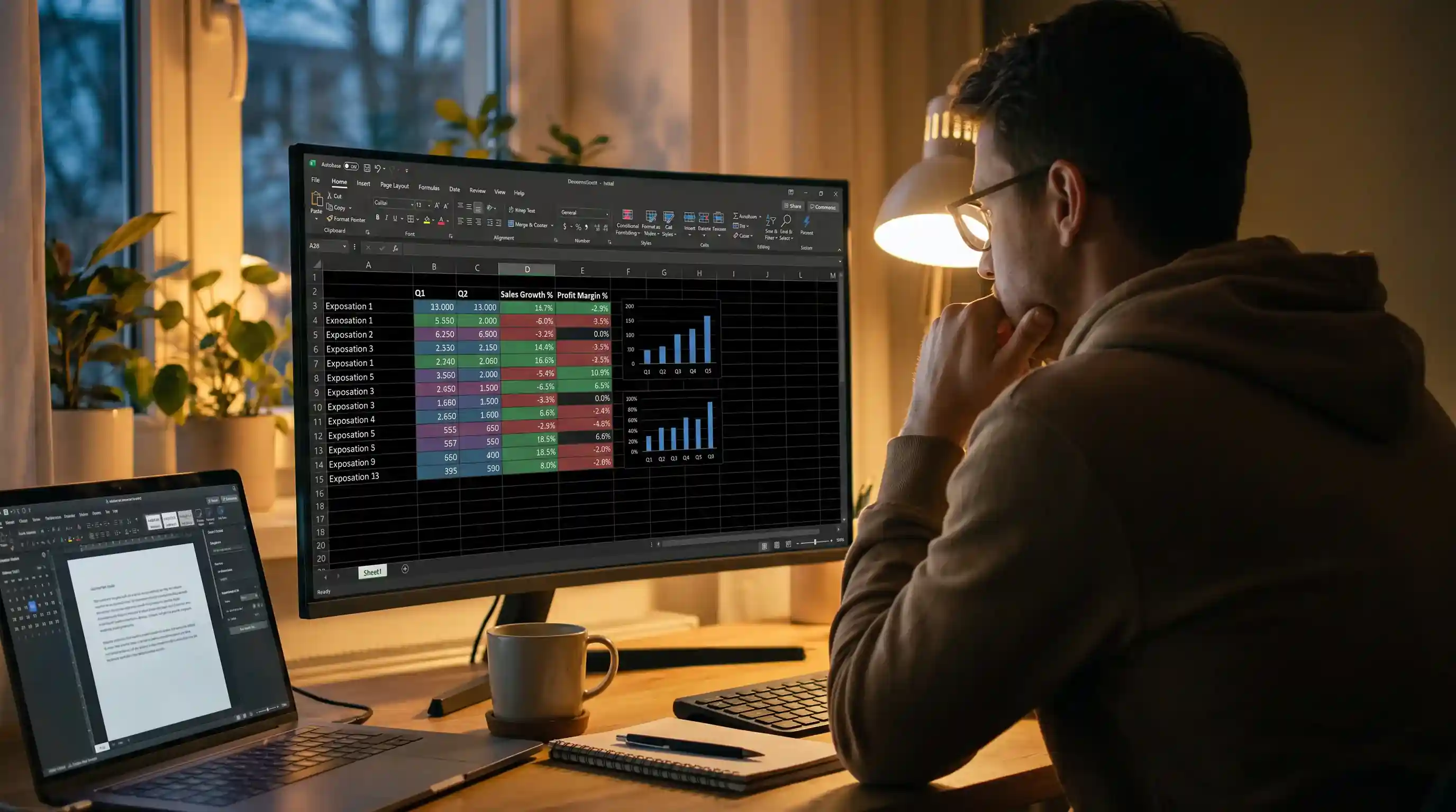 Analyst comparing NHL bookmaker margins and market depth on a desktop monitor