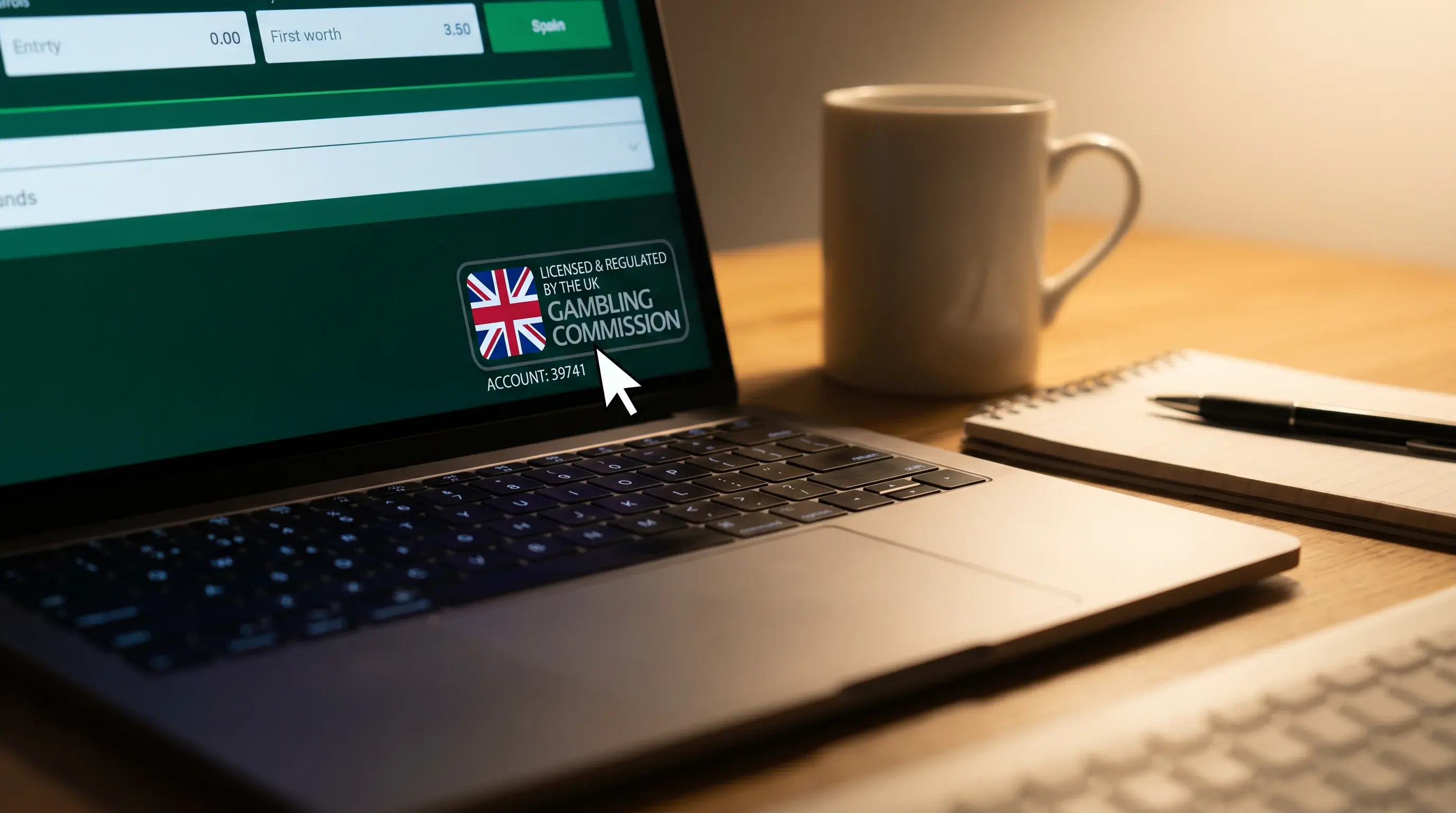 UKGC licence badge displayed on a UK betting site footer for verification