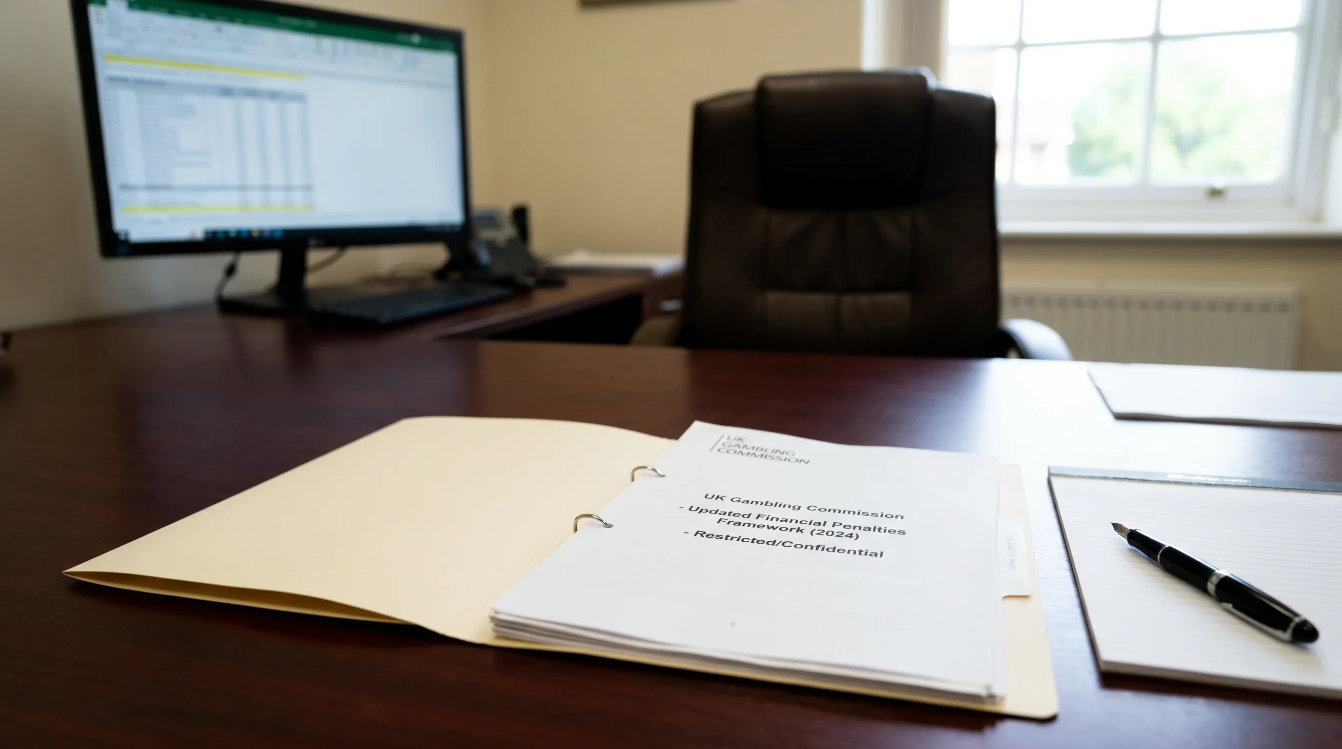 Official document representing the updated UKGC financial penalties system for operators
